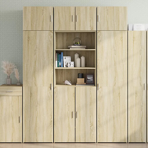 vidaXL Buffet haut chêne sonoma 70x42,5x185 cm bois d'ingénierie