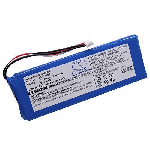 vhbw Li-Polymère batterie 6000mAh (3.7V) pour haut-parleurs enceintes comme JBL 5542110P