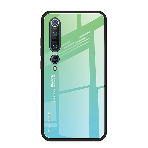 Coque en TPU dégradé de couleur cyan/bleu pour votre Xiaomi Mi 10/Mi 10 Pro