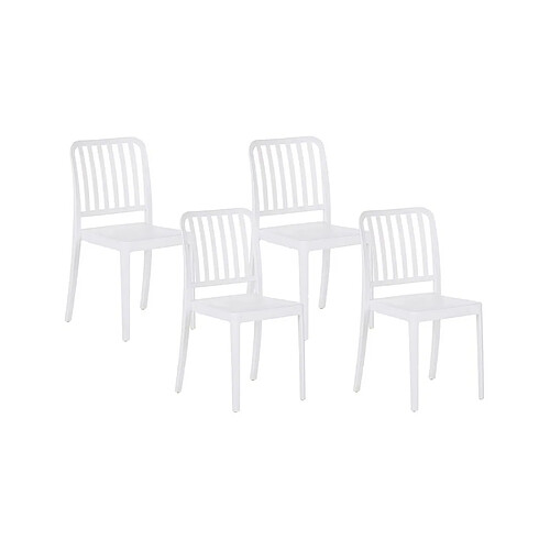 Beliani Chaise de jardin SERSALE Matière synthétique Blanc