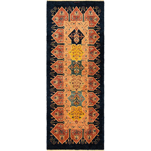 Vidal Tapis de couloir en laine 207x78 bleu Kashkuli