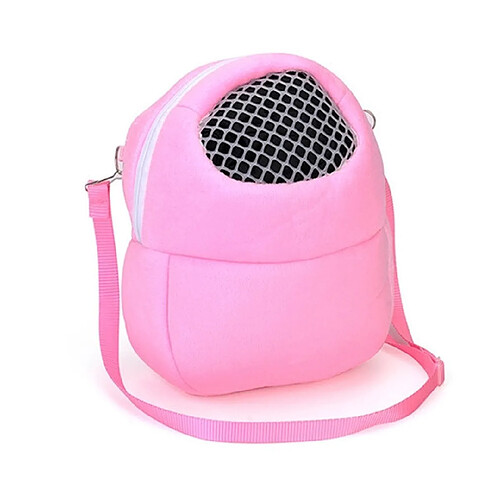 Wewoo Petit sac de voyage en forme de laisse de couleur pure de hamster pour animaux de compagnietaille M rose