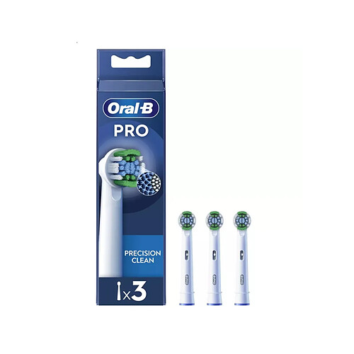 Lot de 3 brosettes pour brosses à dents électriques - ORAL-B-PREC - BRAUN