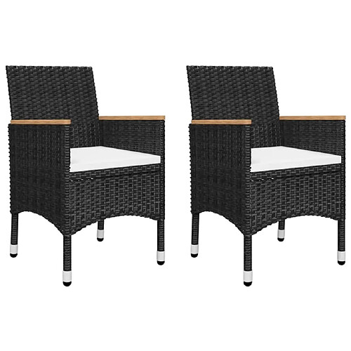 Maison Chic Ensemble de salle à manger de jardin 5 pcs,Table et chaises d'extérieur Noir -GKD184518