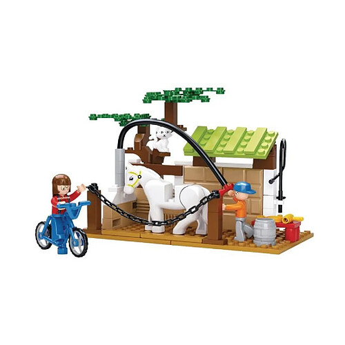 Briques Compatibles Lego - Construction - La ville - Le Toilettage Du Cheval - Sluban