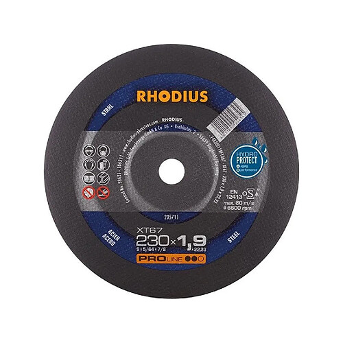 Disque de coupe XT67 230 x 1,9mm Rhodius(Par 25)