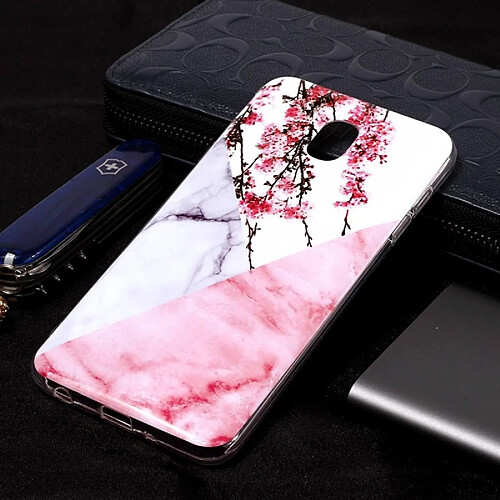 Wewoo Coque en TPU Motif Marbre Pour Galaxy J7 2018 Fleur De Prunier