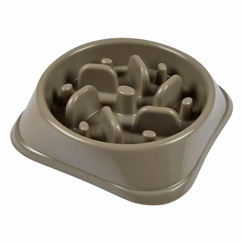 Paris Prix Gamelle pour Chien & Chat Anti-Glouton 19cm Taupe