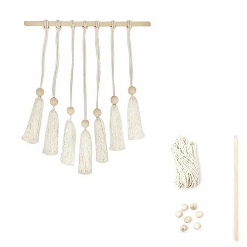 Paris Prix Kit Macramé Suspension Murale 30cm Naturel