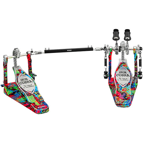 HP900 RWMPR 50th Limited Iron Rolling Glide CobraTwin Kick Pedal Marble Psychedelic Rainbow + Etui Tama