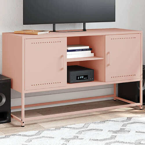 vidaXL Buffet haut rose 36x39x123 cm acier