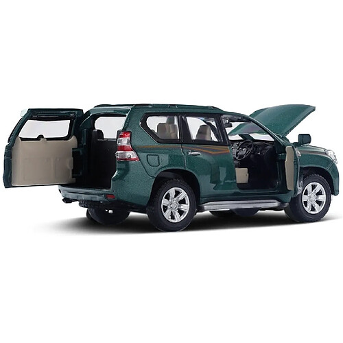 Universal Voiture jouet moulée sous pression haute simulation: Shenghui modèle de voiture Toyota Land Cruiser Prado SUV modèle de voiture moulée sous pression en alliage 1: 32(Vert)