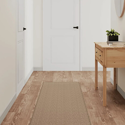 vidaXL Tapis de couloir aspect sisal sable 50x150 cm