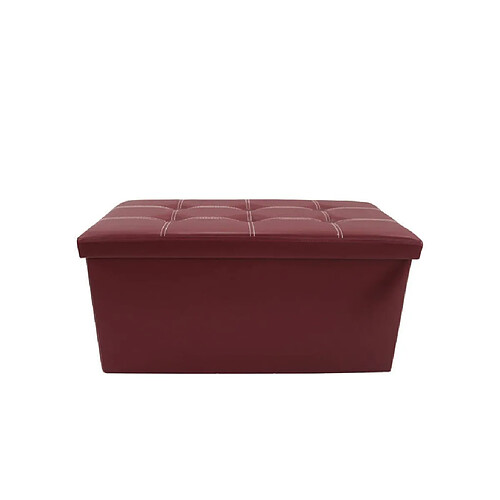 Mobili Rebecca Banc de Stockage Pouf Similicuir Avec Couvercle 38x76x38