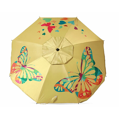 BigBuy Outdoor Parasol Jaune 220 cm UPF 50+