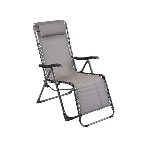 ALIZÉ Fauteuil de jardin relax Néo Gris.