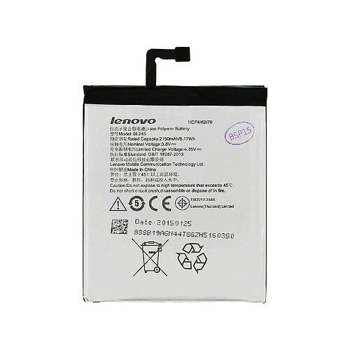 Batterie original BL245 capacité ampères 2150mAh pour Lenovo S60 Dual In Bulk