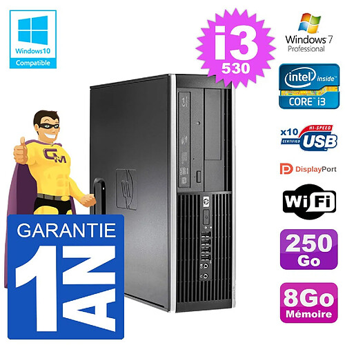 PC HP Compaq 8100 SFF i3-530 RAM 8Go Disque 250Go Graveur DVD Wifi W7 · Occasion