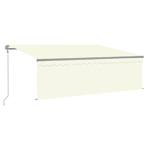 Maison Chic Auvent automatique | Store banne extérieur | Marquise rétractable avec store 4,5x3 m Crème -MN63919