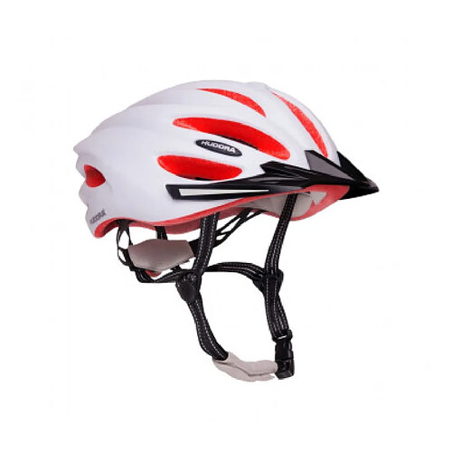 Hudora Basalt - Casque De Vélo - Taille 56-59 Blanc/Orange