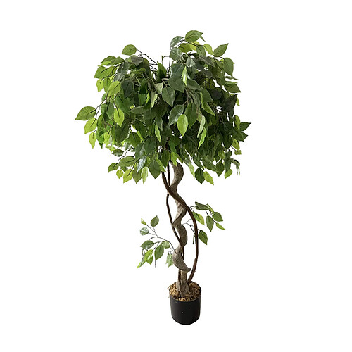 Mobili Rebecca Plante artificielle Ficus Rebecca Mobili Akdem 120x40x40 PEVA Polyéthylène Vert Marron