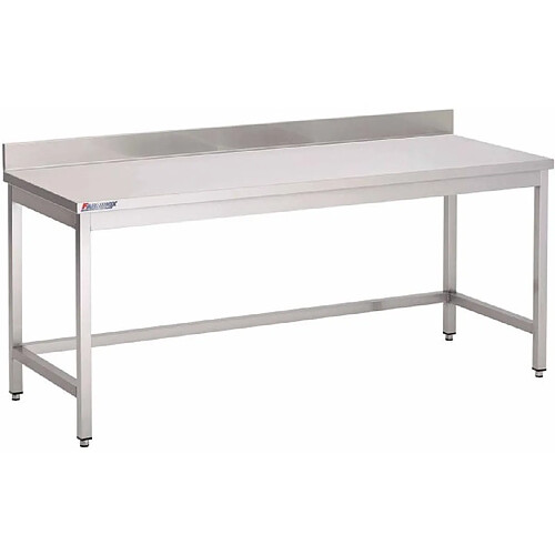 Table de Travail en Inox AISI 304 avec Dosseret - Gamme 600 - Fabrinox