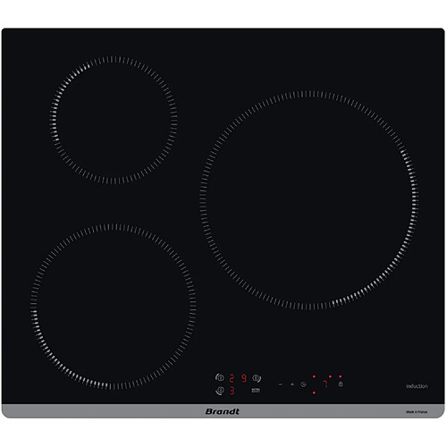 Table de cuisson à induction 60cm 3 feux 7400w - bpi1638ub - BRANDT