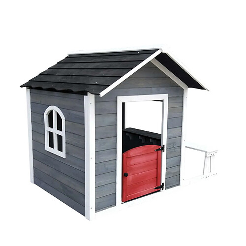 Maisonnette en Bois Outdoor Toys Chloe 116x138x132 cm 1,2 m² avec Banc Extérieur