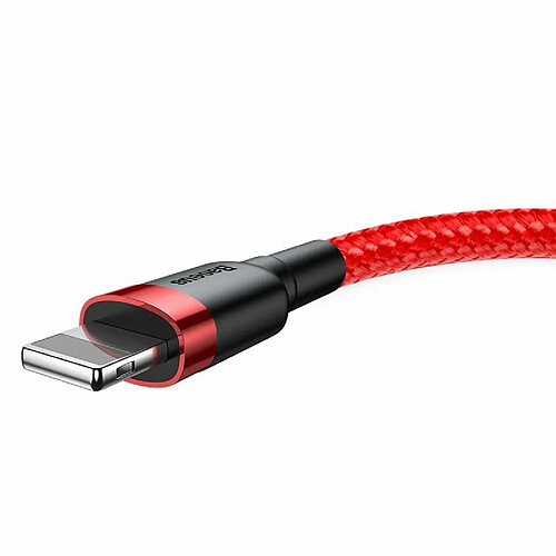 Baseus - Câble Cafule USB vers Lightning, 2,4 A, 1 m (Rouge)