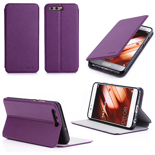 Xeptio Etui Huawei P10 violet avec stand - Housse coque de protection