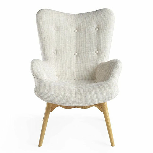 Angel Cerda Fauteuil rembourré en tissu capitonné