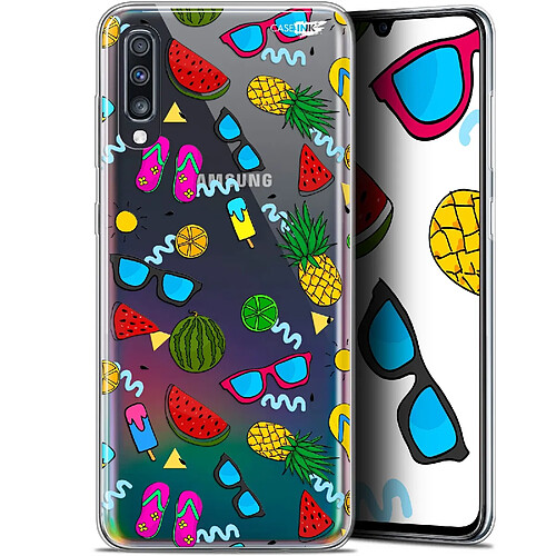 Caseink Coque arrière Samsung Galaxy A70 (6.7 ) Gel HD [ Nouvelle Collection - Souple - Antichoc - Imprimé en France] Summers