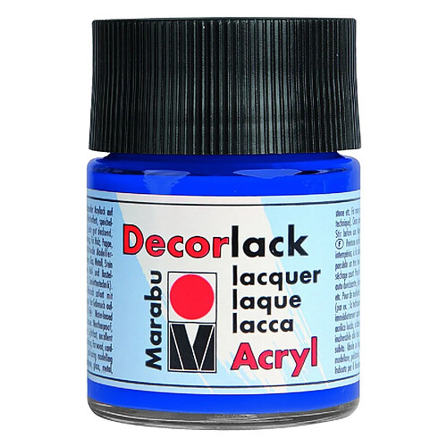 Marabu Vernis acrylique 'Decorlack', bleu moyen, 50 ml, ()