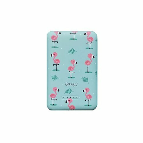 Batterie externe sans fil Mr. Wonderful Flamingos WMRWPWB001 5000 mAh Bleu