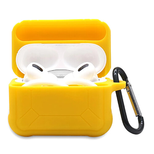 Coque en silicone mousqueton anti-perte, jaune pour votre AirPods Pro