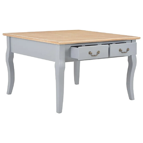 Maison Chic Table basse pour salon | Table à café Gris 80 x 80 x 50 cm Bois -GKD96580