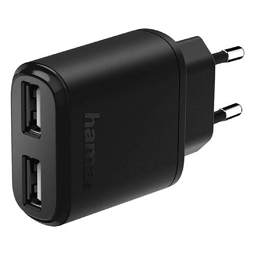 Hama Chargeur, 2 ports USB, 2,4 A, noir