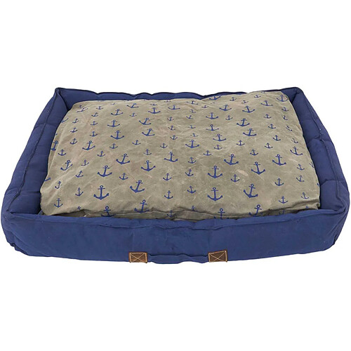 BATELA Tapis pour chien Ancre marine.