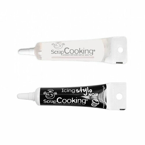 Scrapcooking Colle alimentaire en tube + Stylo de glaçage noir