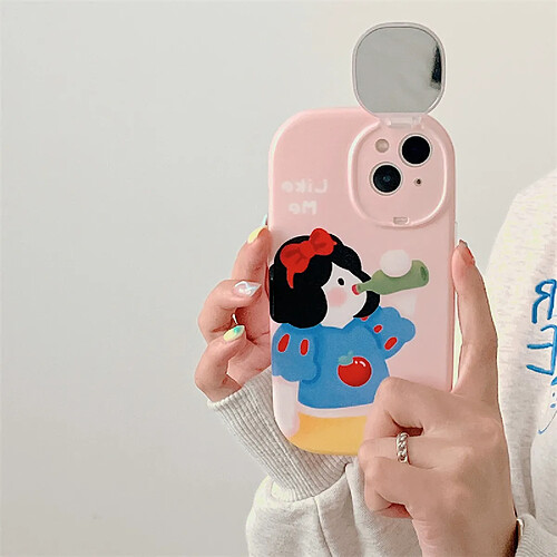 GUPBOO Étui pour iPhone12 Amusant Blanche-Neige Soufflé Bouteille Cas de Téléphone Personnalisé Dessin Animé