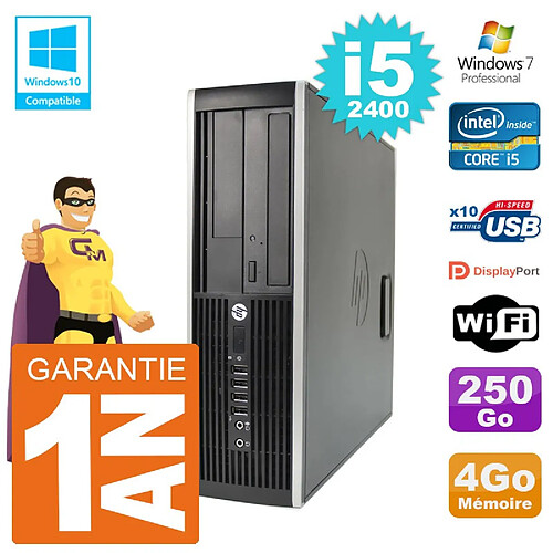 PC HP 6200 SFF Intel i5-2400 RAM 4Go Disque 250Go Graveur DVD Wifi W7 · Occasion