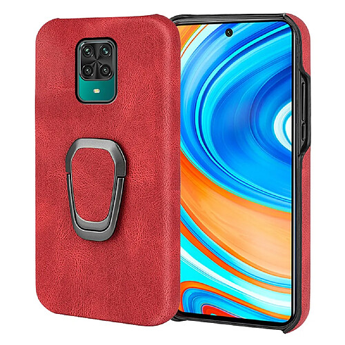 Coque en TPU + PU avec béquille rouge pour votre Xiaomi Redmi Note 9 Pro/Redmi Note 9 Pro Max/Redmi Note 9S