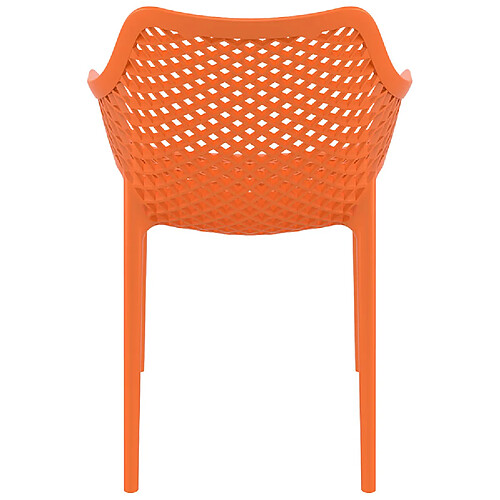 Alterego Chaise de jardin / terrasse 'SISTER' orange en matière plastique