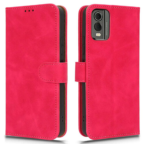 Htdmobiles Housse pour Nokia C32 - etui coque pochette portefeuille + film ecran - ROSE