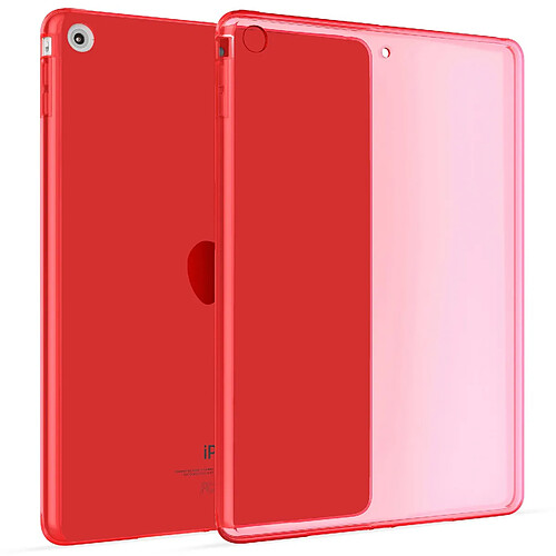 OKULI Transparent Étui Silicone Coque Housse Case Cover pour Apple iPad Mini 1, Mini 2, Mini 3 en Rouge