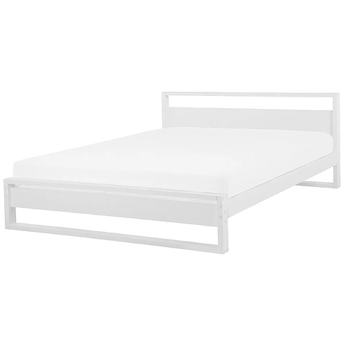 Beliani Lit double en bois blanc 180 x 200 cm GIULIA