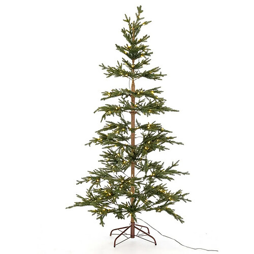 BigBuy Home Sapin de Noël Vert Lumière chaude 110 x 110 x 210 cm