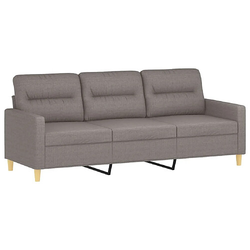 Maison Chic Canapé à 3 places,Canapé droit,Sofa de Salon,Banquette Taupe 180 cm Tissu -GKD341660