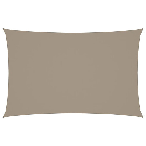 ComfortXL Voile De Parasol Tissu Oxford Rectangulaire 5x8 M Taupe