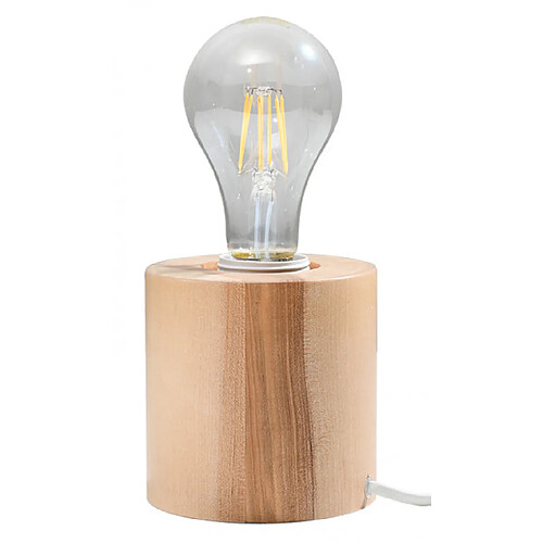 Luminaire Center Lampe de table Salgado Bois Bois naturel 1 ampoule 10cm